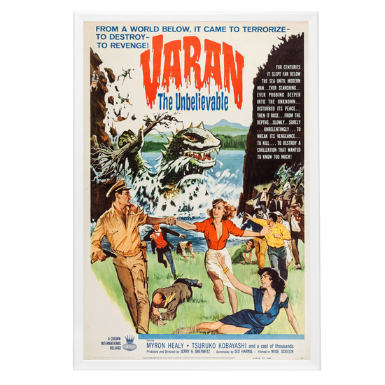 "Varan The Unbelievable" (1962) Framed Movie Poster