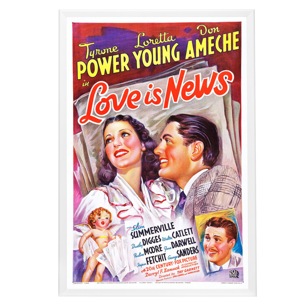 "Love Is News" (1937) Framed Movie Poster