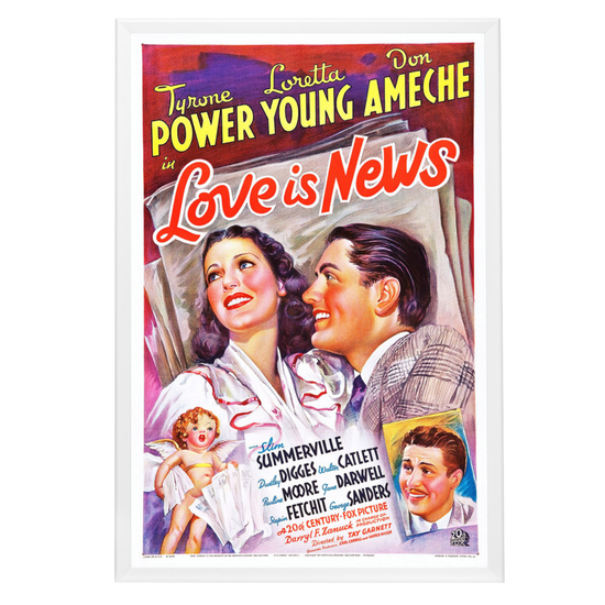 "Love Is News" (1937) Framed Movie Poster