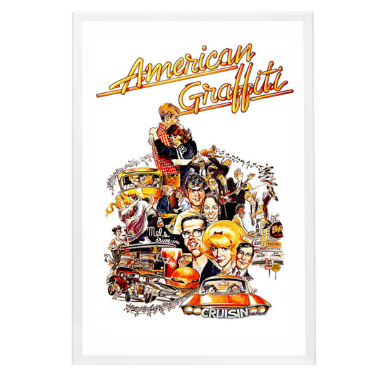 "American Graffiti" (1973) Framed Movie Poster