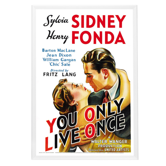 "You Only Live Once" (1937) Framed Movie Poster