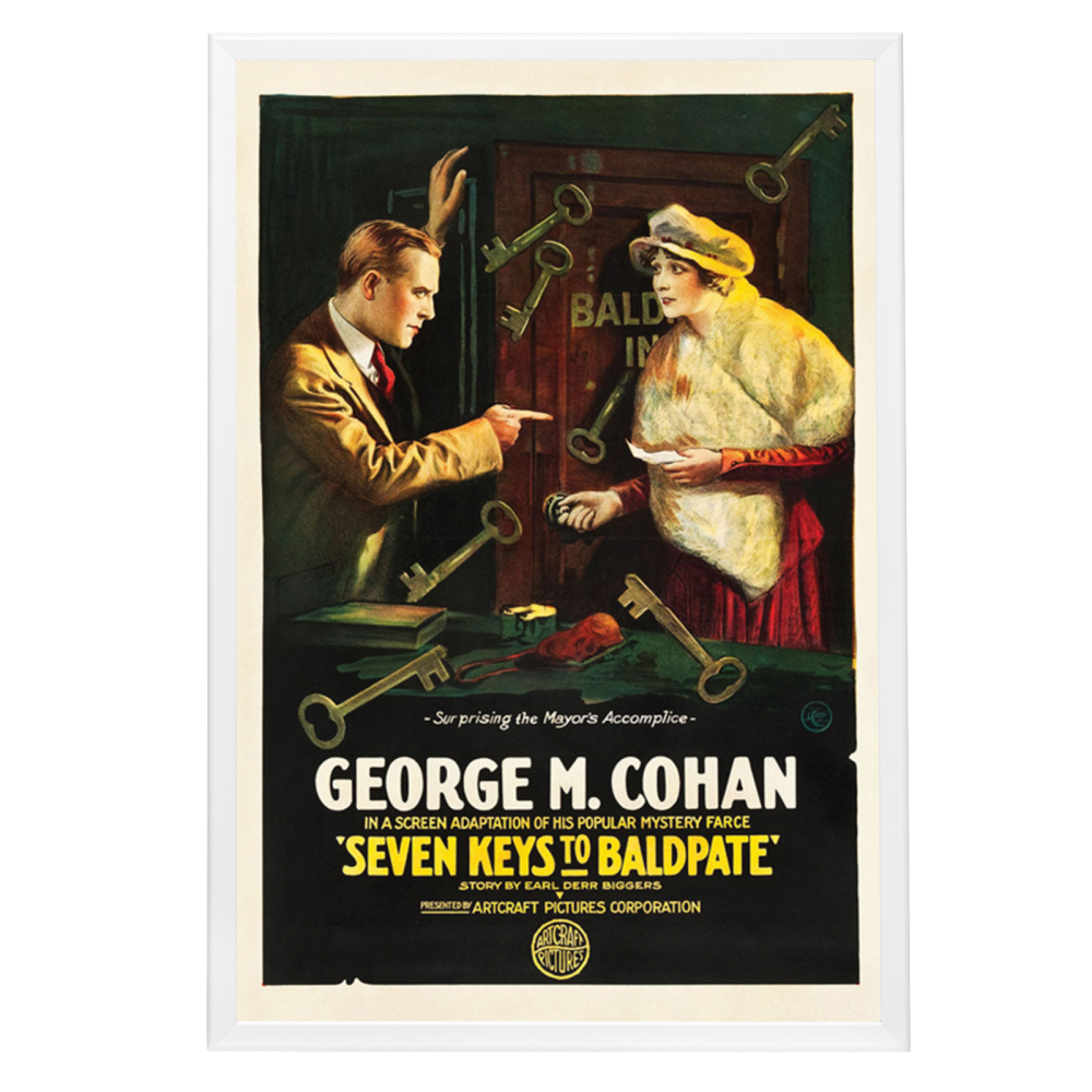 "Seven Keys To Baldpate" (1917) Framed Movie Poster