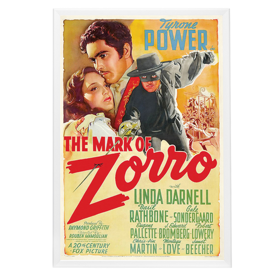"Mark Of Zorro" (1940) Framed Movie Poster