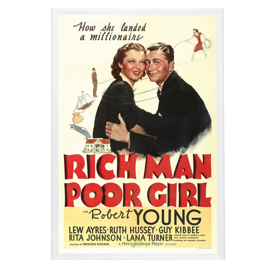 "Rich Man Poor Girl" (1938) Framed Movie Poster