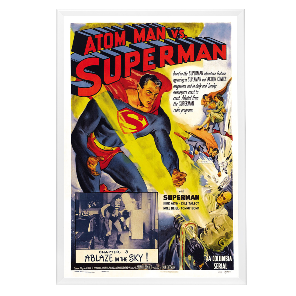 "Atom Man Vs. Superman" (1950) Framed Movie Poster