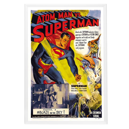 "Atom Man Vs. Superman" (1950) Framed Movie Poster