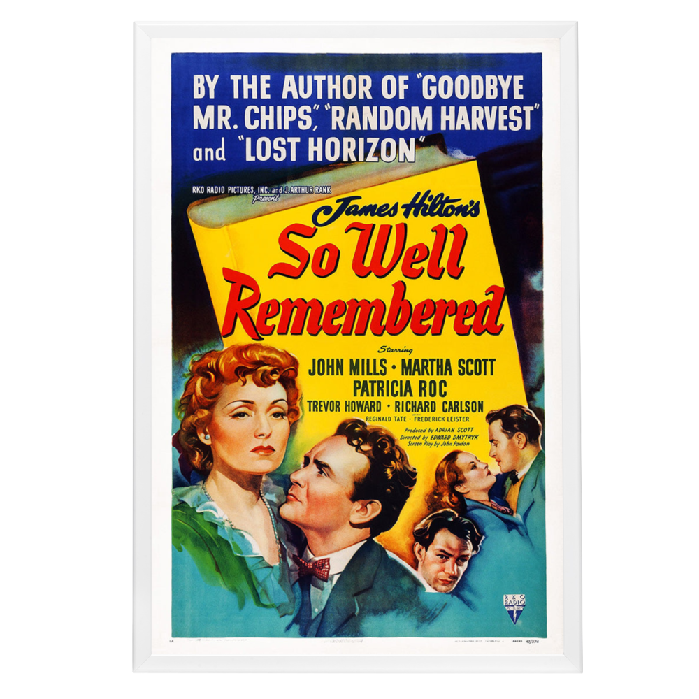 "So Well Remembered" (1947) Framed Movie Poster