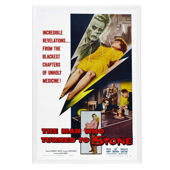 "Man Who Turned To Stone" (1957) Framed Movie Poster