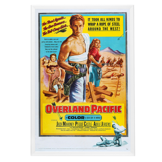 "Overland Pacific" (1954) Framed Movie Poster