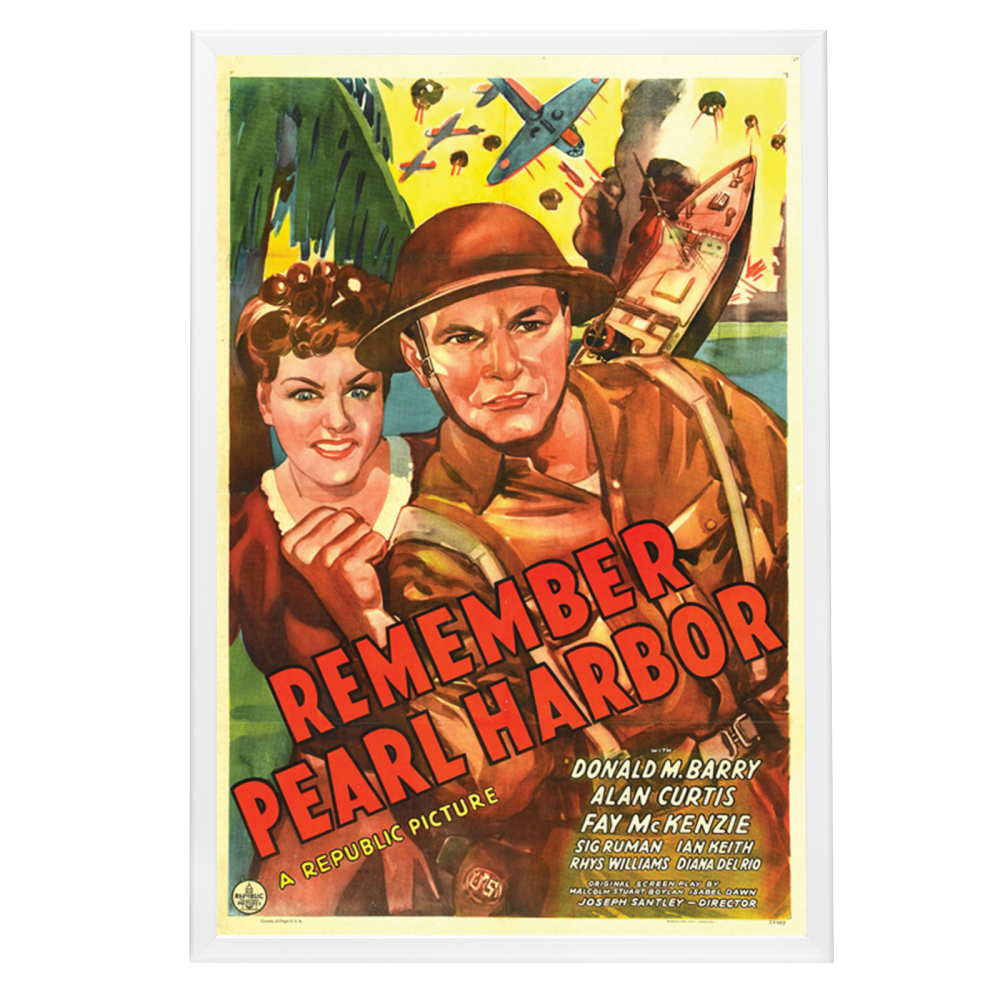 "Remember Pearl Harbor" (1942) Framed Movie Poster