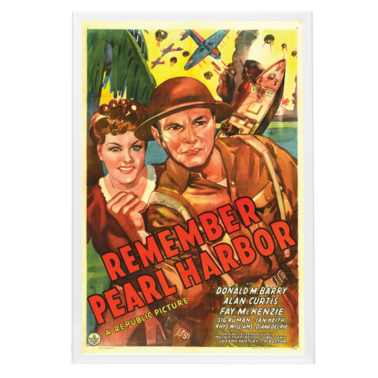 "Remember Pearl Harbor" (1942) Framed Movie Poster