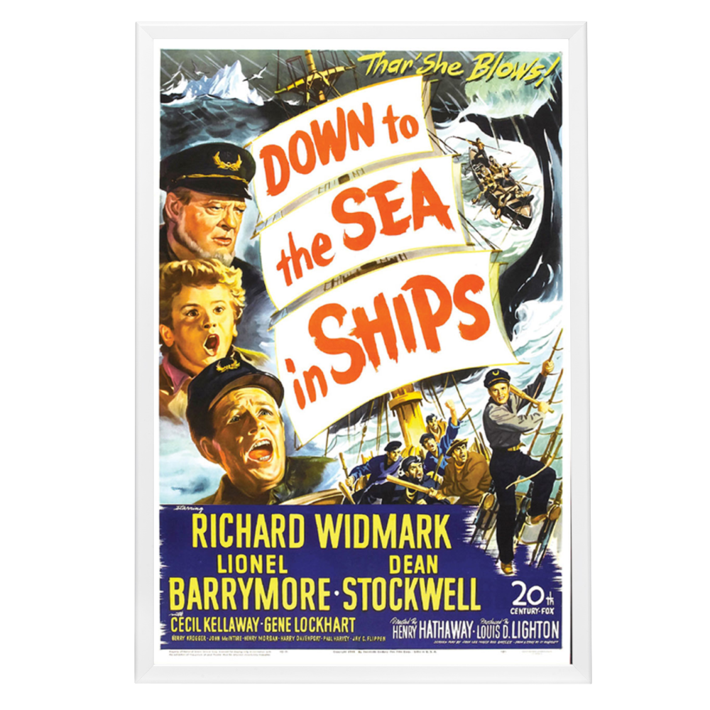 "Down To The Sea In Ships" (1949) Framed Movie Poster