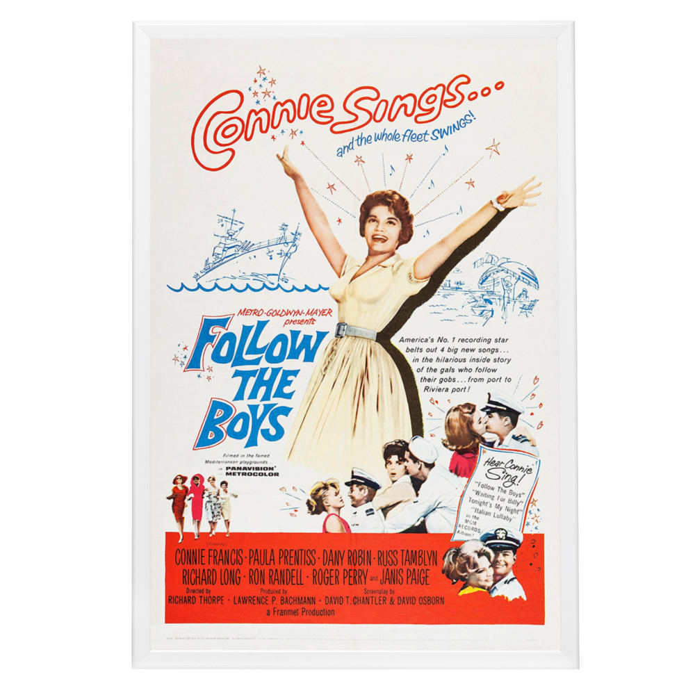 "Follow The Boys" (1963) Framed Movie Poster