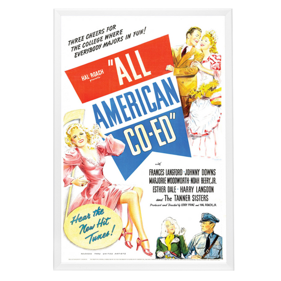 "All American Co-Ed" (1941) Framed Movie Poster