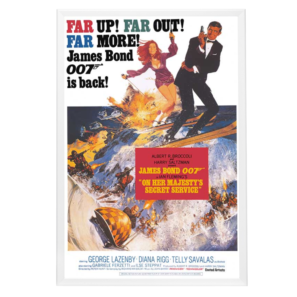 "On Her Majesty's Secret Service" (1969) Framed Movie Poster