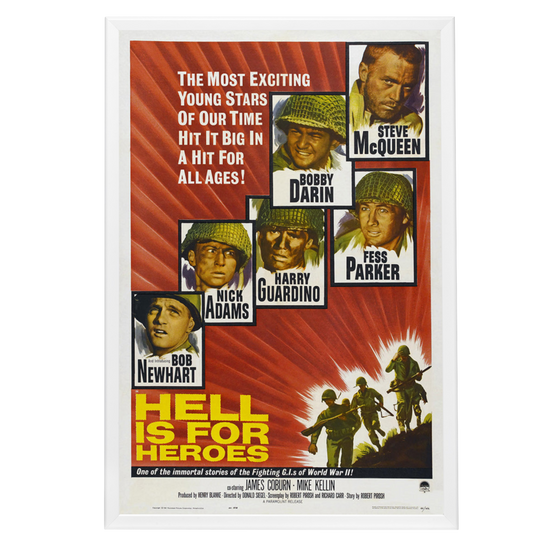 "Hell Is For Heroes" (1962) Framed Movie Poster