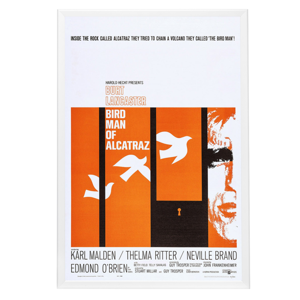 "Birdman Of Alcatraz" (1962) Framed Movie Poster