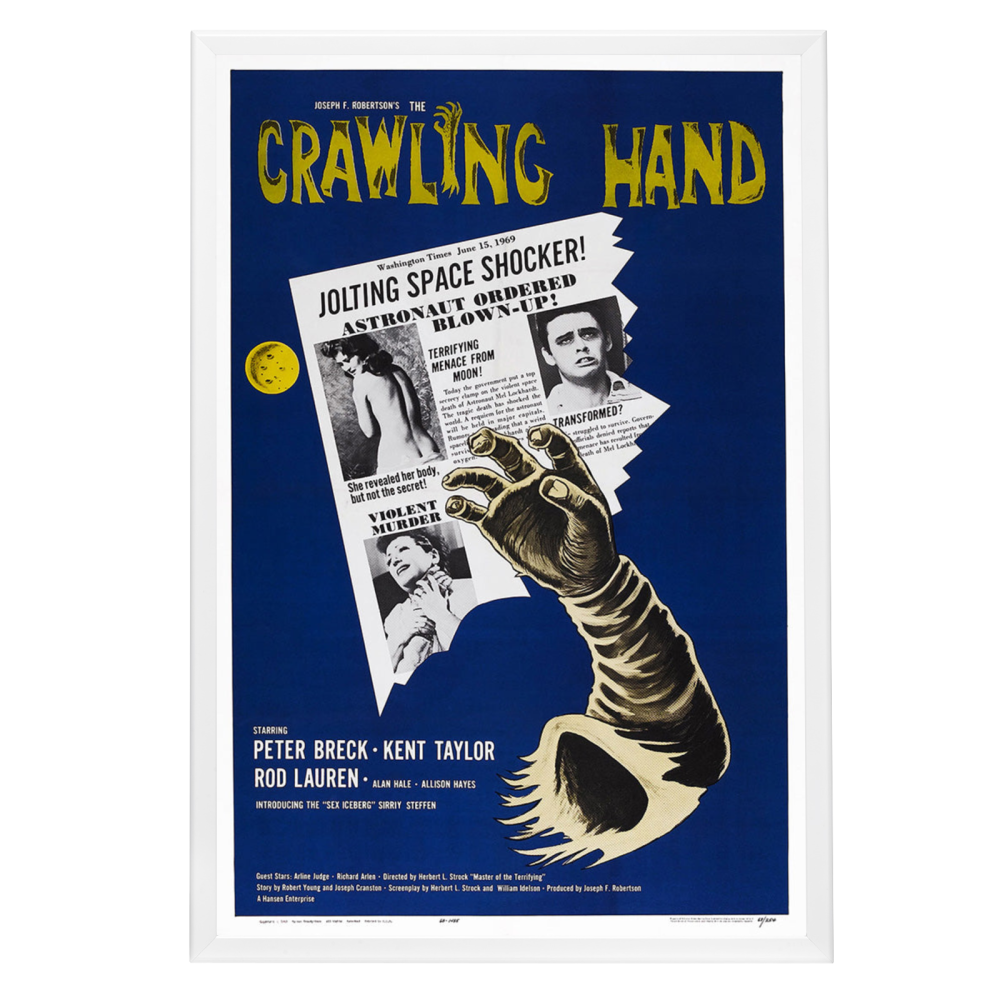 "Crawling Hand" (1963) Framed Movie Poster