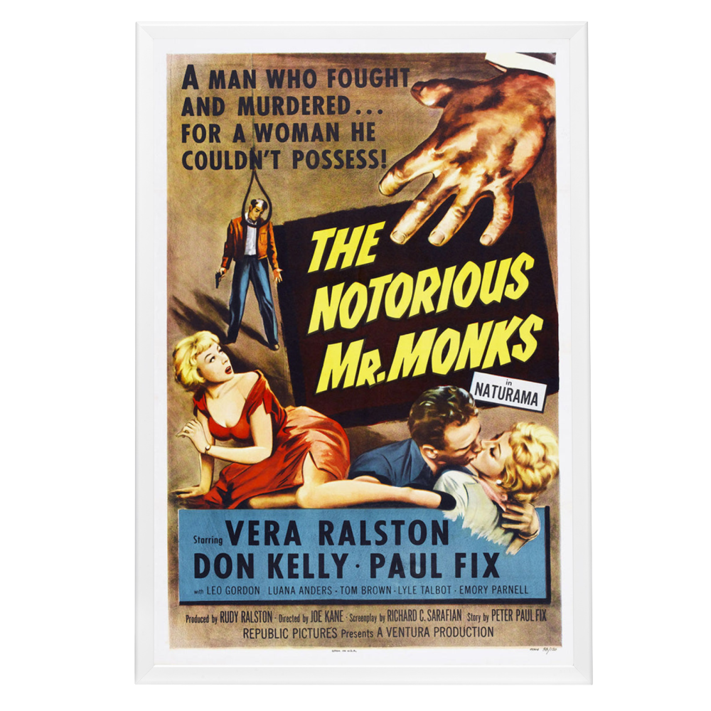 "Notorious Mr. Monks" (1958) Framed Movie Poster