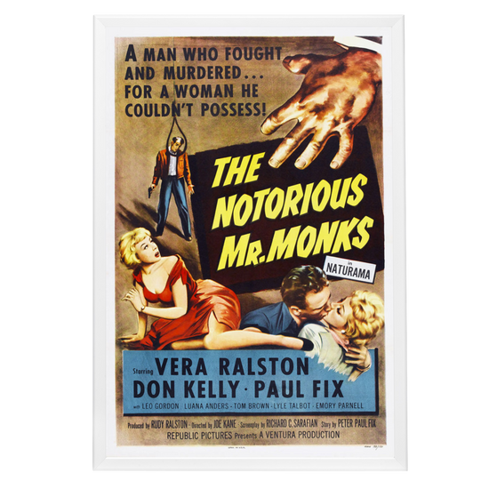 "Notorious Mr. Monks" (1958) Framed Movie Poster