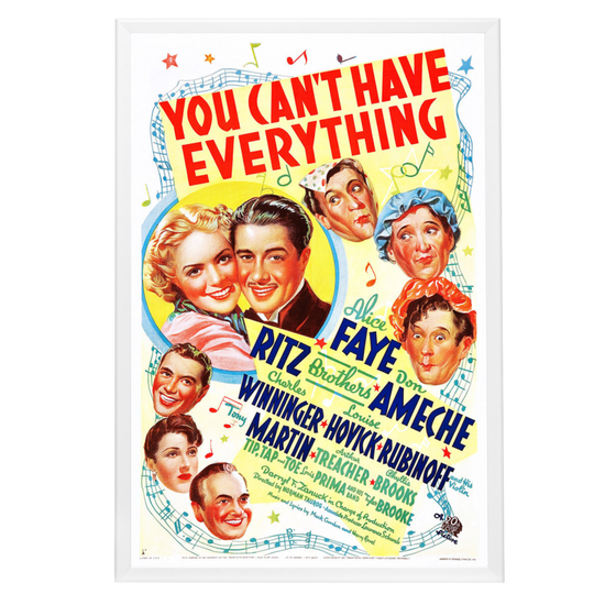 "You Can't Have Everything" (1937) Framed Movie Poster