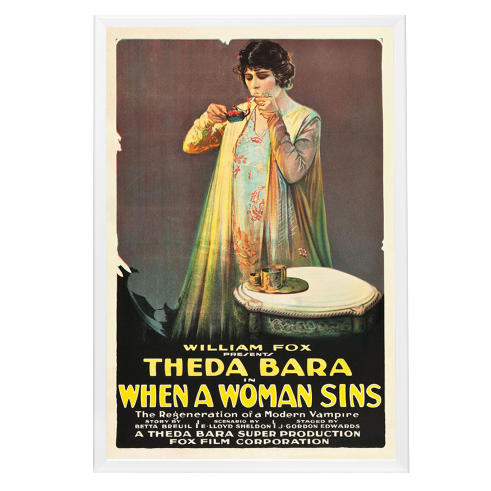 "When A Woman Sins" (1918) Framed Movie Poster