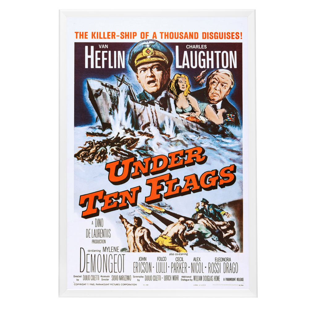 "Under Ten Flags" (1960) Framed Movie Poster