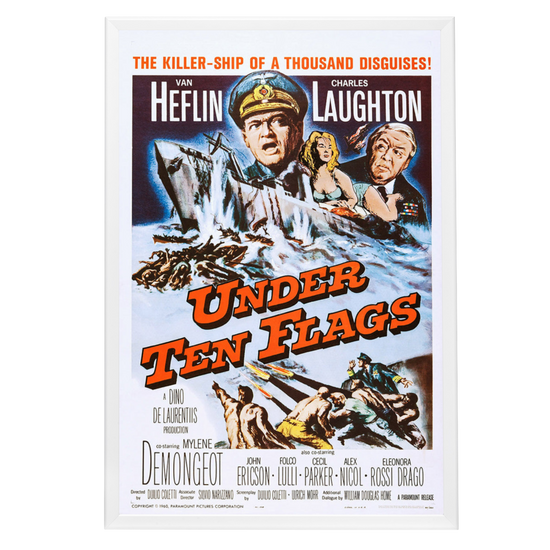 "Under Ten Flags" (1960) Framed Movie Poster