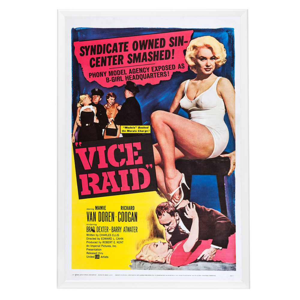 "Vice Raid" (1960) Framed Movie Poster