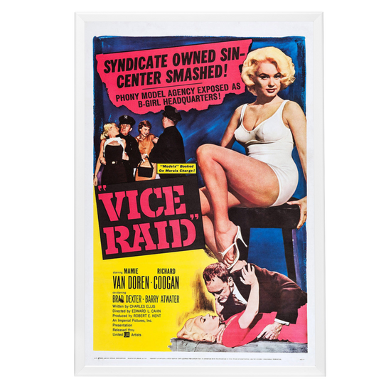 "Vice Raid" (1960) Framed Movie Poster