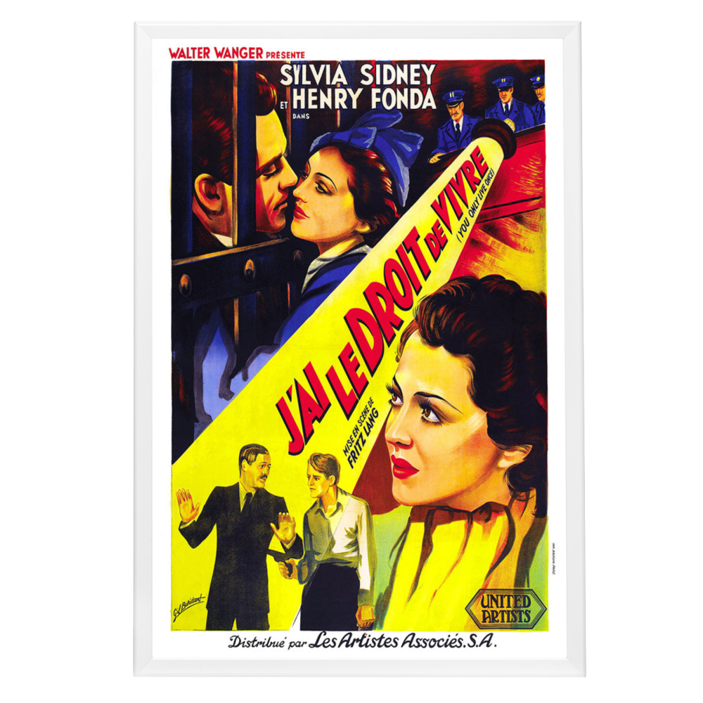 "You Only Live Once (French)" (1937) Framed Movie Poster