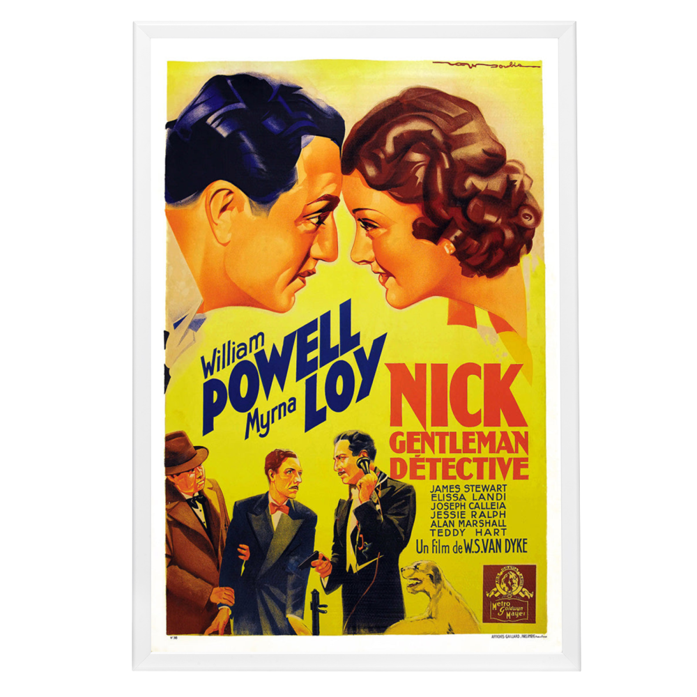 "After The Thin Man  (French)" (1936) Framed Movie Poster