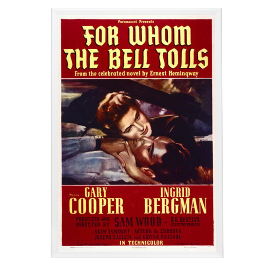 "For Whom the Bell Tolls" (1943) Framed Movie Poster