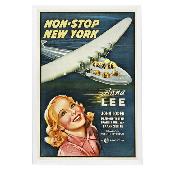 "Non-Stop New York" (1937) Framed Movie Poster