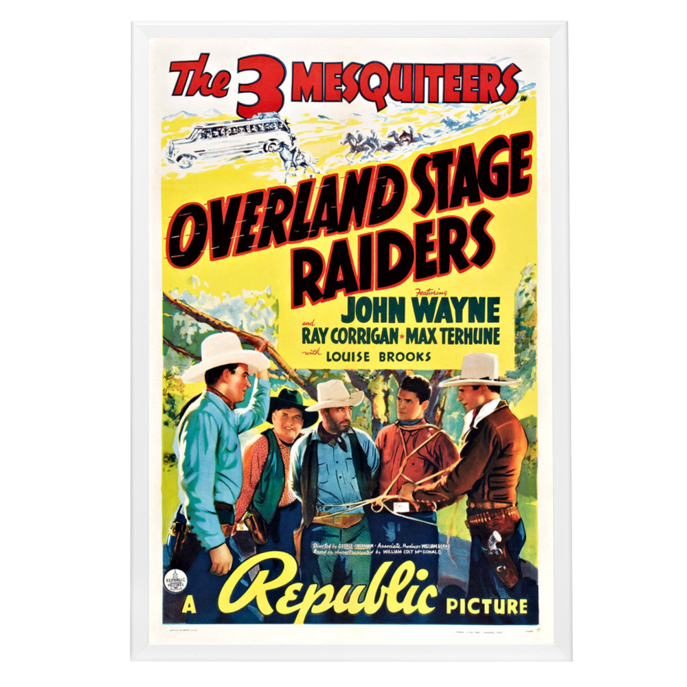 "Overland Stage Raiders" (1938) Framed Movie Poster