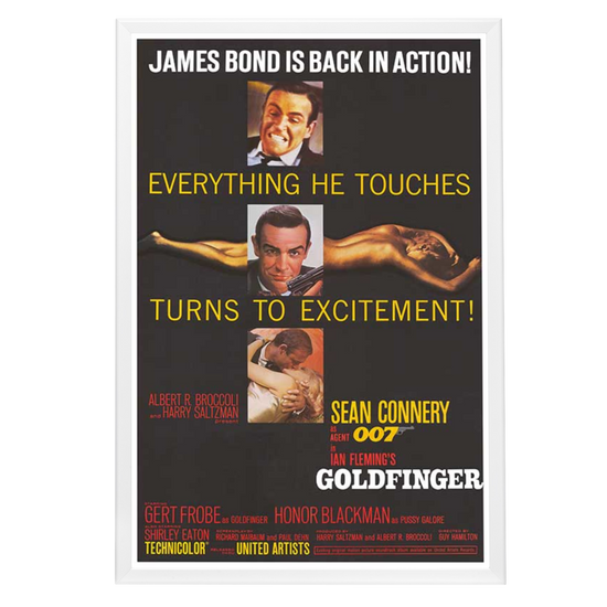 "Goldfinger" (1964) Framed Movie Poster