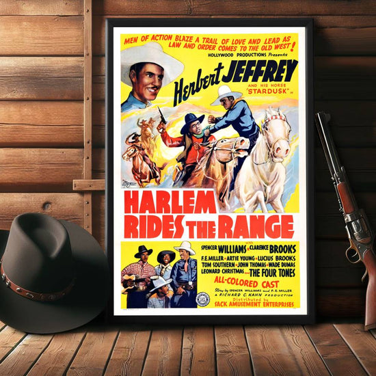 "Harlem Rides The Range" (1939) Framed Movie Poster