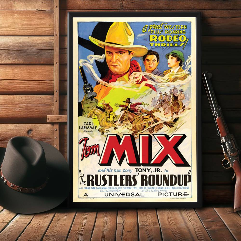 "Rustlers' Roundup" (1933) Framed Movie Poster