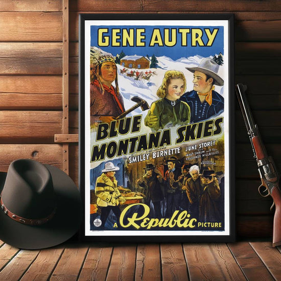 "Blue Montana Skies" (1939) Framed Movie Poster