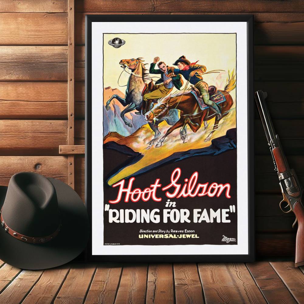 "Riding For Fame" (1928) Framed Movie Poster