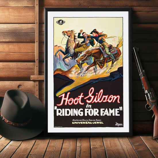 "Riding For Fame" (1928) Framed Movie Poster