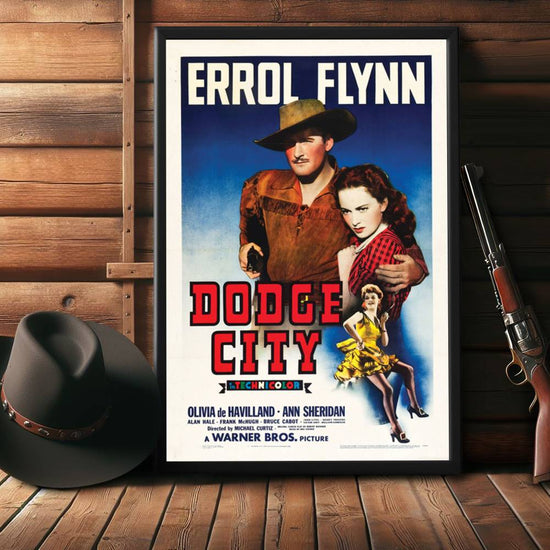 "Dodge City" (1939) Framed Movie Poster