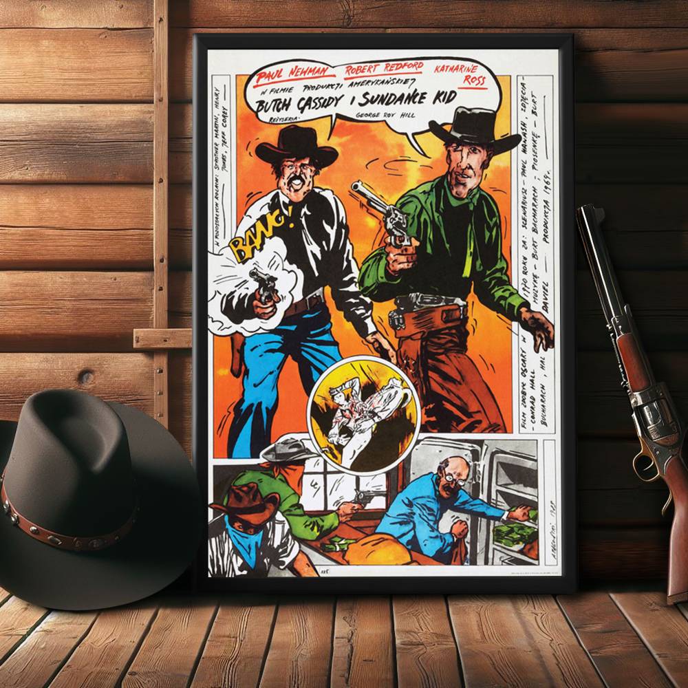 "Butch Cassidy And The Sundance Kid (Polish)" (1969) Framed Movie Poster