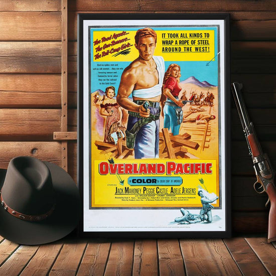 "Overland Pacific" (1954) Framed Movie Poster