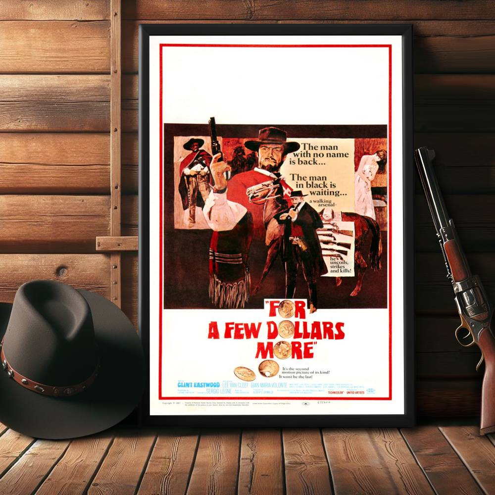 "For A Few Dollars More" (1965) Framed Movie Poster