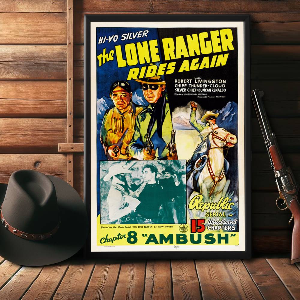 "Lone Ranger Rides Again" (1939) Framed Movie Poster