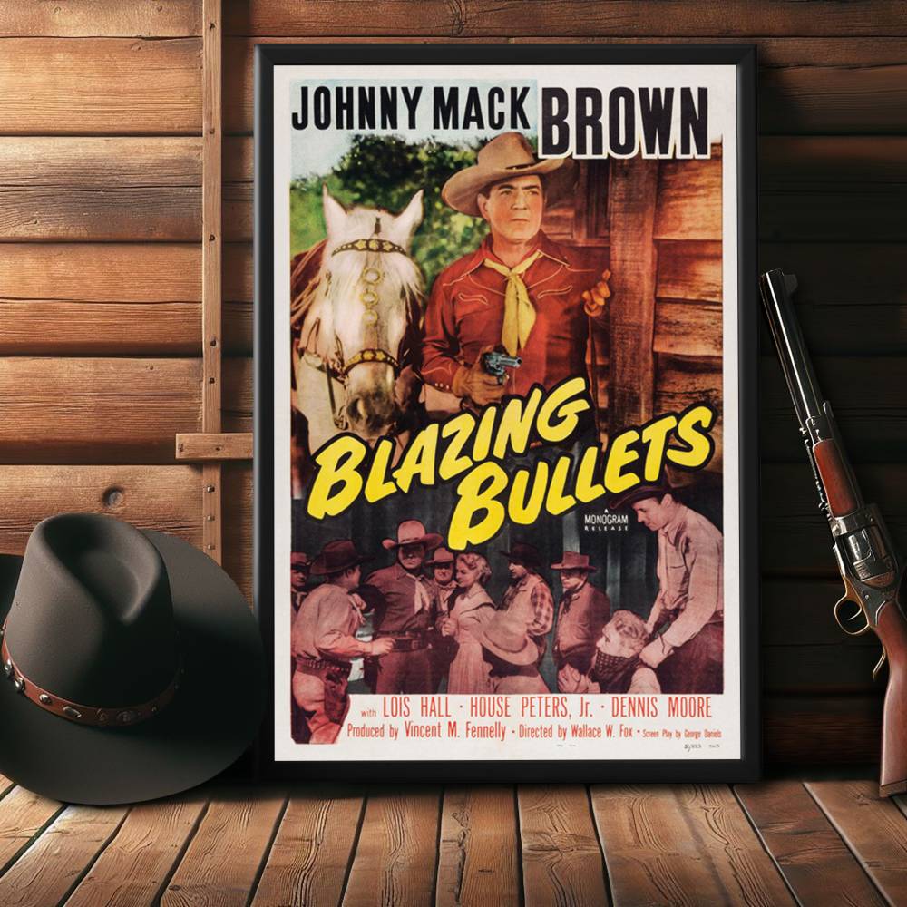 "Blazing Bullets" (1951) Framed Movie Poster