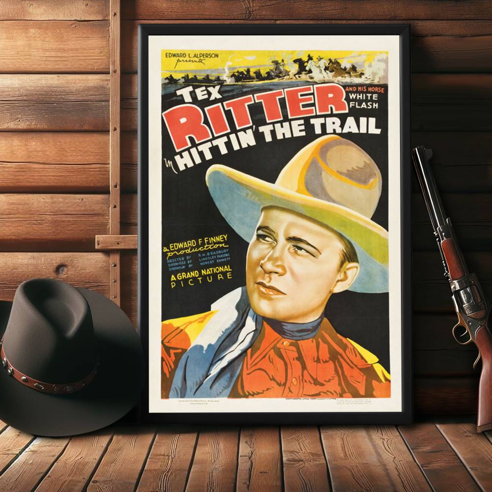 "Hittin' The Trail" (1937) Framed Movie Poster