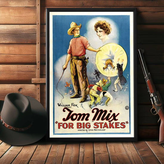 "For Big Stakes" (1922) Framed Movie Poster