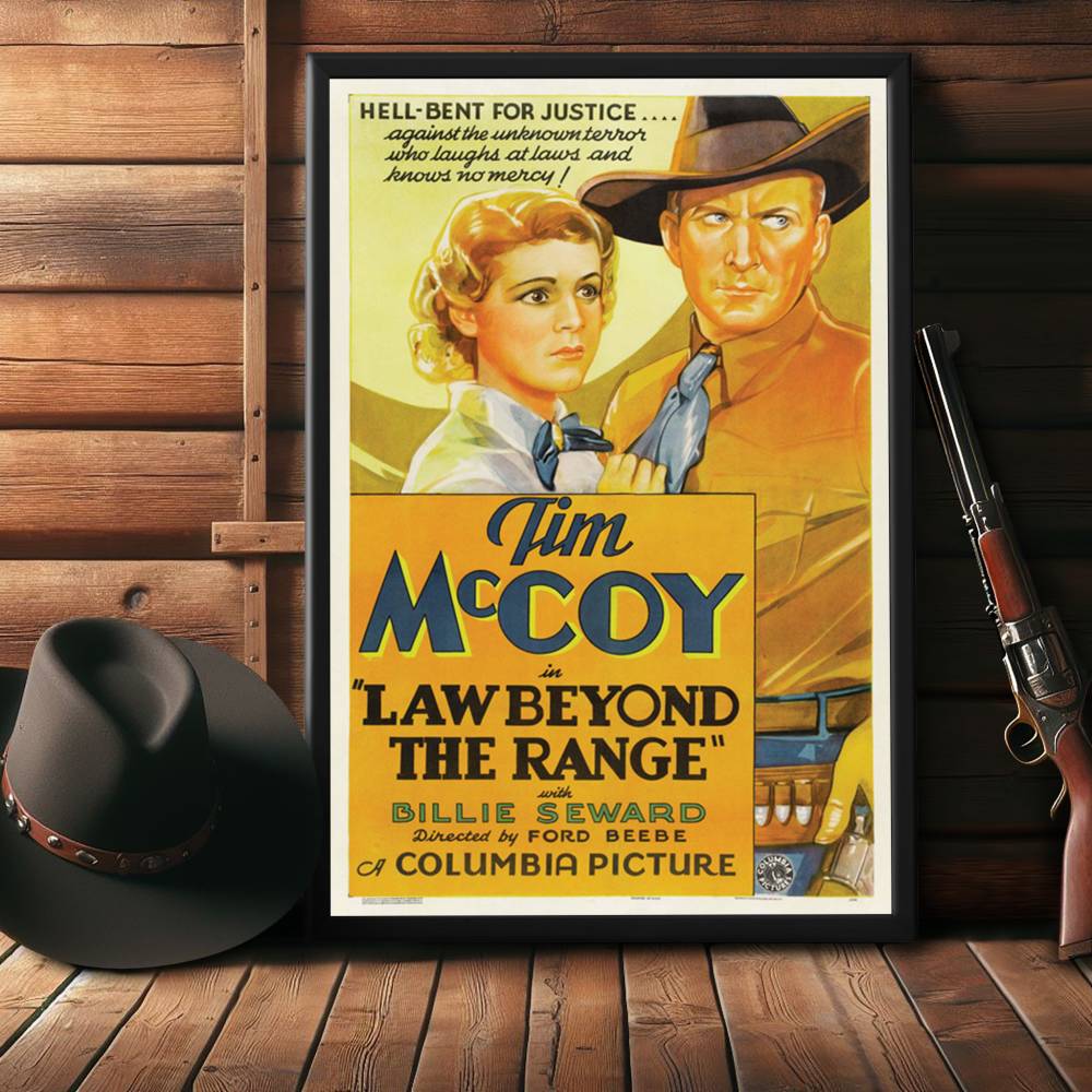 "Law Beyond The Range" (1935) Framed Movie Poster